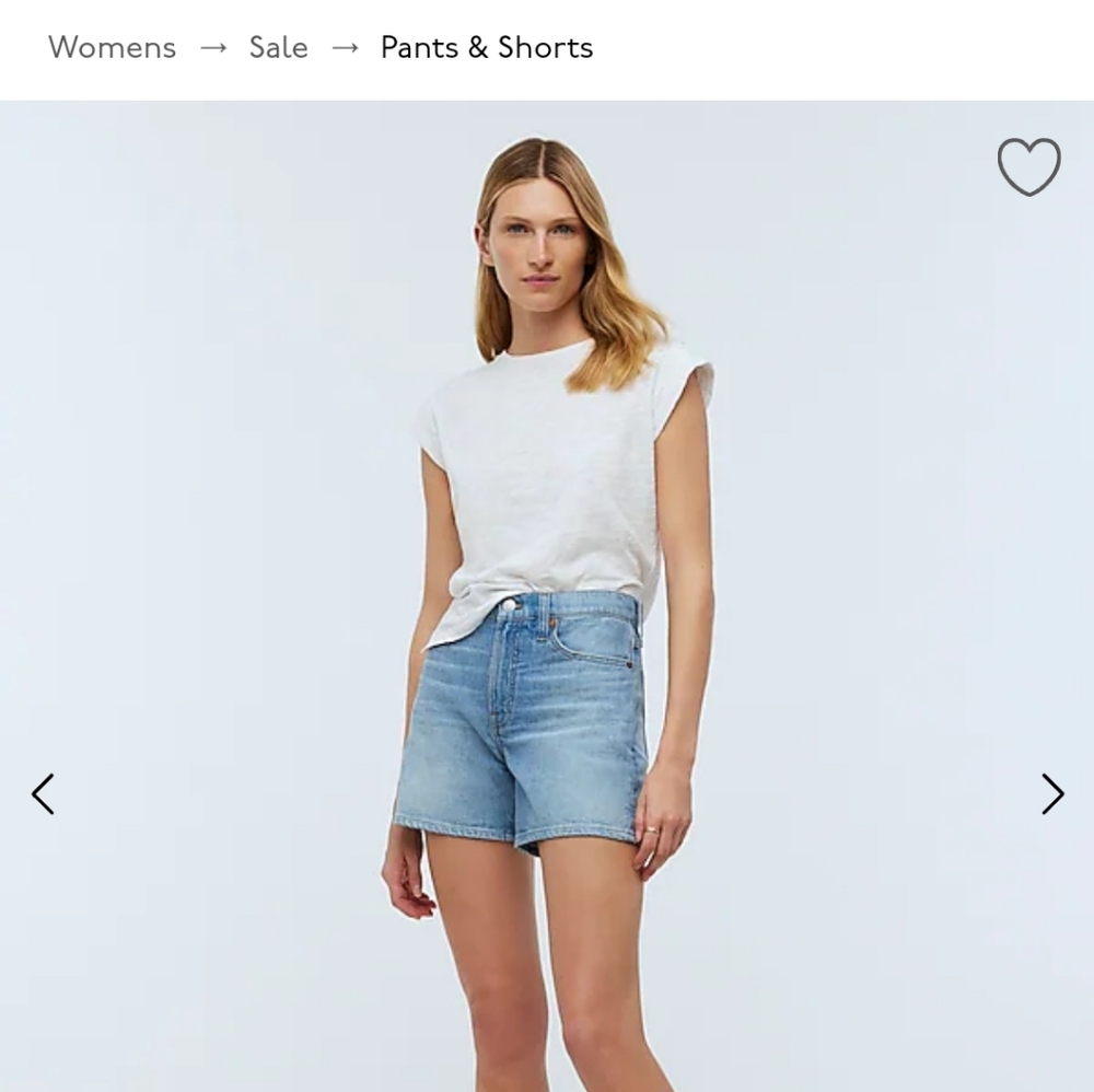 The Perfect Vintage Mid-Length Jean Short in Grennan Wash (28)